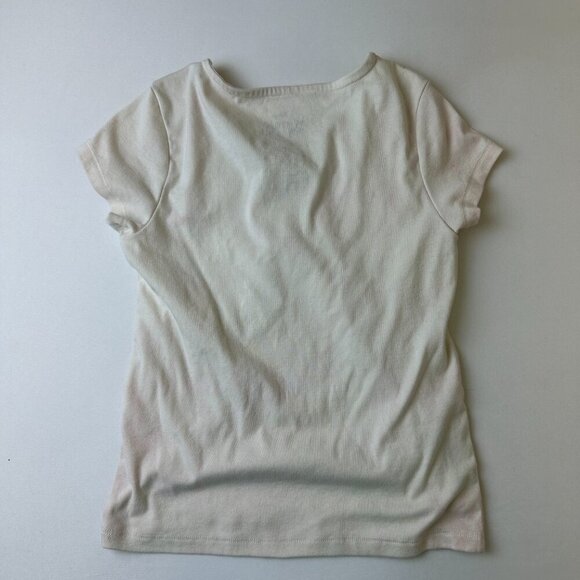 Disney Winnie the Pooh Shirt Womens Small White Lace Trim Cartoon Graphic Tee - Picture 8 of 8